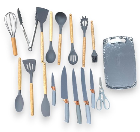 Miniatura 2 de Set Utencilios x17 Piezas + Tabla Picar